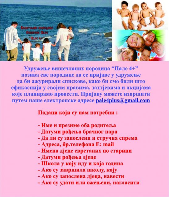 Потребни подаци чланова удружења